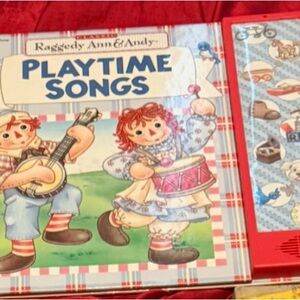 Vintage RARE Raggedy Ann and Andy Playtime Songs Storybook